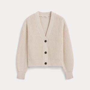 Everlane The Boxy Cardigan in Everyday Cotton, Canvas, Size XXS